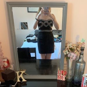 Black sequined dress